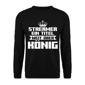 Gaming Zocken Zocker Gamer Streaming Streamer - Unisex Pullover - Schwarz - Vorne - Alina (178cm) & Michal (187cm)