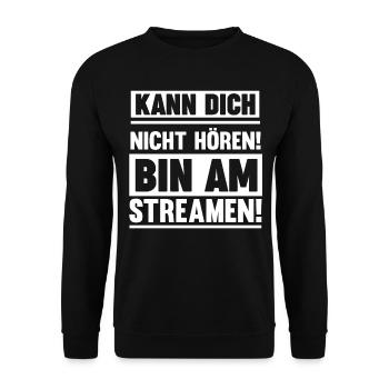 Gaming Zocken Zocker Gamer Streaming Streamer - Unisex Pullover - Schwarz - Vorne - Alina (178cm) & Michal (187cm)