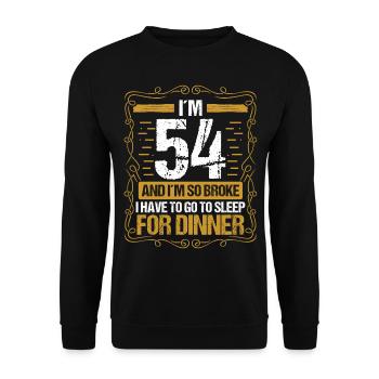 54 Idea Funny Go to Sleep for Dinner Year Humor - Unisex Pullover - Schwarz - Vorne - Alina (178cm) & Michal (187cm)