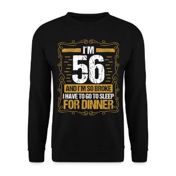 56 Idea Funny Go to Sleep for Dinner Year Humor - Unisex Pullover - Schwarz - Vorne - Alina (178cm) & Michal (187cm)