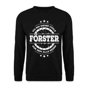 Förster Kollegen Geburtstag Waldarbeiter Geschenk - Unisex Pullover - Schwarz - Vorne - Alina (178cm) & Michal (187cm)