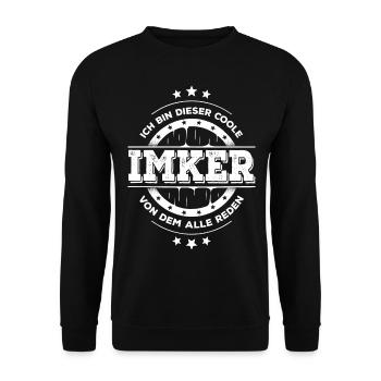 Imker Kollegen Geburtstag Bienenzüchter Geschenk - Unisex Pullover - Schwarz - Vorne - Alina (178cm) & Michal (187cm)