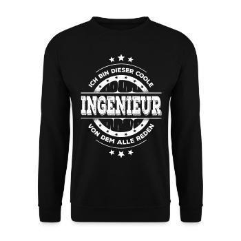 Ingenieur Geburtstag Ingenieurtechnik Geschenk - Unisex Pullover - Schwarz - Vorne - Alina (178cm) & Michal (187cm)