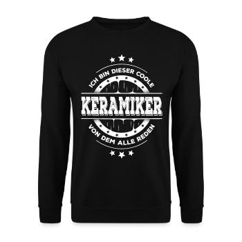 Keramiker Kollegen Geburtstag Handwerker Geschenk - Unisex Pullover - Schwarz - Vorne - Alina (178cm) & Michal (187cm)