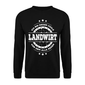 Landwirt Kollegen Geburtstag Bauer Geschenk - Unisex Pullover - Schwarz - Vorne - Alina (178cm) & Michal (187cm)