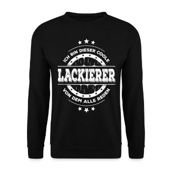 Lackierer Geburtstag Facharbeiter Geschenk - Unisex Pullover - Schwarz - Vorne - Alina (178cm) & Michal (187cm)
