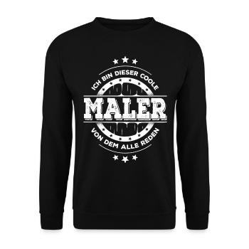 Maler Kollegen Geburtstag Bildenden Kunst Geschenk - Unisex Pullover - Schwarz - Vorne - Alina (178cm) & Michal (187cm)