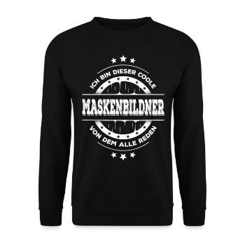 Maskenbildner Geburtstag Filmkunst Geschenk - Unisex Pullover - Schwarz - Vorne - Alina (178cm) & Michal (187cm)