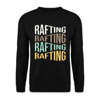 rafting - Unisex Pullover - Schwarz - Vorne - Alina (178cm) & Michal (187cm)