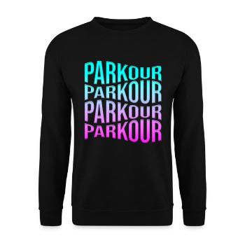 Parkour - Unisex Sweatshirt - black - Front - Alina (178cm) & Michal (187cm)