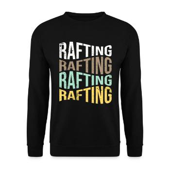 rafting - Unisex Pullover - Schwarz - Vorne - Alina (178cm) & Michal (187cm)