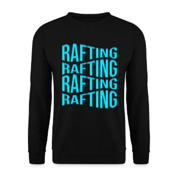 rafting - Unisex Pullover - Schwarz - Vorne - Alina (178cm) & Michal (187cm)