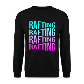 rafting - Unisex Pullover - Schwarz - Vorne - Alina (178cm) & Michal (187cm)