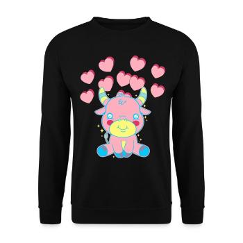 warm gift idea children toddlers baby - Unisex Sweatshirt - black - Front - Alina (178cm) & Michal (187cm)