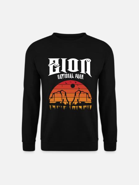 Zion National Park Utah Wandern Camping Outdoor - Unisex Pullover - Schwarz
