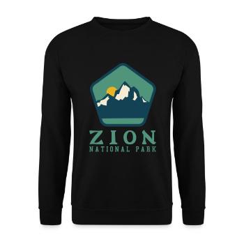 Parc national de Zion Utah Randonnée Camping en plein air - Sweat-shirt Unisexe - noir - Devant - Alina (178cm) & Michal (187cm)