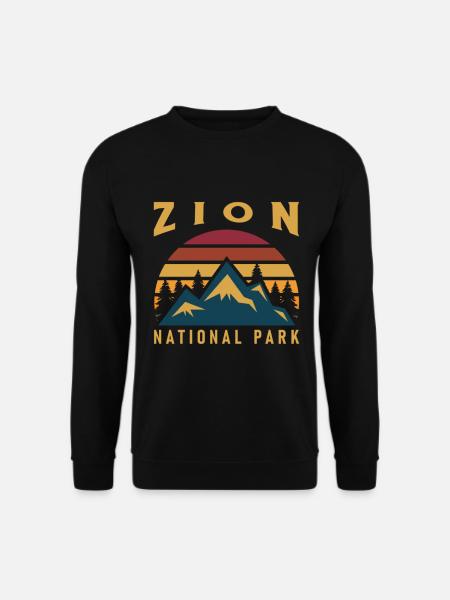 Zion National Park Utah Wandern Camping Outdoor - Unisex Pullover - Schwarz