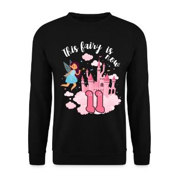 This fairy is now 11 Magic Castle 11. - Unisex Sweatshirt - black - Front - Alina (178cm) & Michal (187cm)