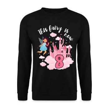 This fairy is now 8 Magic Castle 8. - Unisex Sweatshirt - black - Front - Alina (178cm) & Michal (187cm)