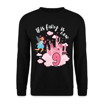 This fairy is now 9 Magic Castle 9. - Unisex Sweatshirt - black - Front - Alina (178cm) & Michal (187cm)