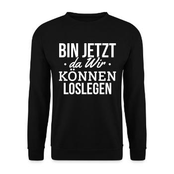 Bauherr Hausbau Richtfest Häuslebauer - Hausbau Ba - Unisex Pullover - Schwarz - Vorne - Alina (178cm) & Michal (187cm)