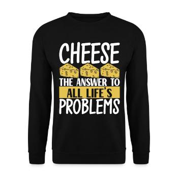 Amateurs de fromage Gouda - Sweat-shirt Unisexe - noir - Devant - Alina (178cm) & Michal (187cm)