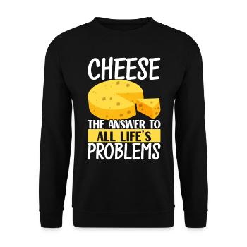 Amateurs de fromage Gouda - Sweat-shirt Unisexe - noir - Devant - Alina (178cm) & Michal (187cm)