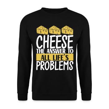 Amateurs de fromage Gouda - Sweat-shirt Unisexe - noir - Devant - Alina (178cm) & Michal (187cm)