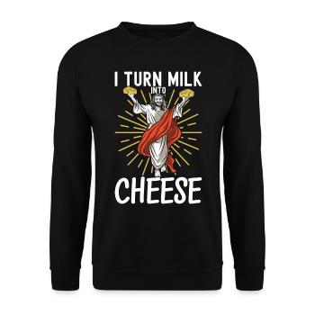 Amateurs de fromage Gouda - Sweat-shirt Unisexe - noir - Devant - Alina (178cm) & Michal (187cm)