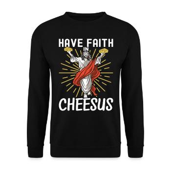 Amateurs de fromage Gouda - Sweat-shirt Unisexe - noir - Devant - Alina (178cm) & Michal (187cm)