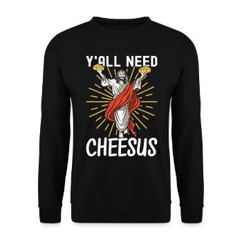 Amateurs de fromage Gouda - Sweat-shirt Unisexe - noir - Devant - Alina (178cm) & Michal (187cm)