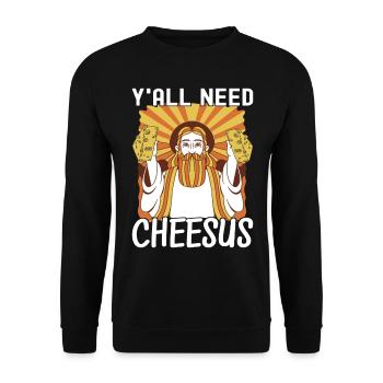 Amateurs de fromage Gouda - Sweat-shirt Unisexe - noir - Devant - Alina (178cm) & Michal (187cm)