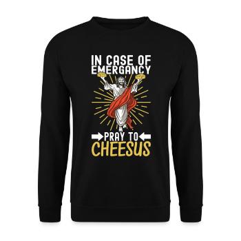 Amateurs de fromage Gouda - Sweat-shirt Unisexe - noir - Devant - Alina (178cm) & Michal (187cm)