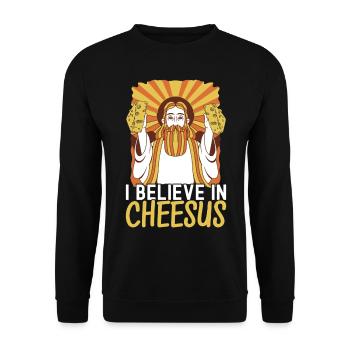Amateurs de fromage Gouda - Sweat-shirt Unisexe - noir - Devant - Alina (178cm) & Michal (187cm)