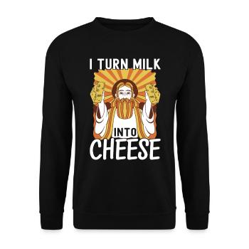 Amateurs de fromage Gouda - Sweat-shirt Unisexe - noir - Devant - Alina (178cm) & Michal (187cm)