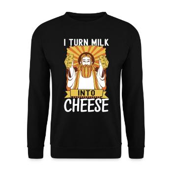 Amateurs de fromage Gouda - Sweat-shirt Unisexe - noir - Devant - Alina (178cm) & Michal (187cm)