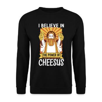 Amateurs de fromage Gouda - Sweat-shirt Unisexe - noir - Devant - Alina (178cm) & Michal (187cm)