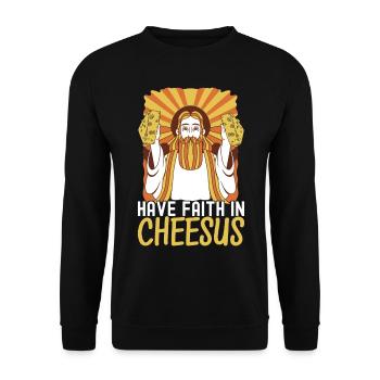 Amateurs de fromage Gouda - Sweat-shirt Unisexe - noir - Devant - Alina (178cm) & Michal (187cm)