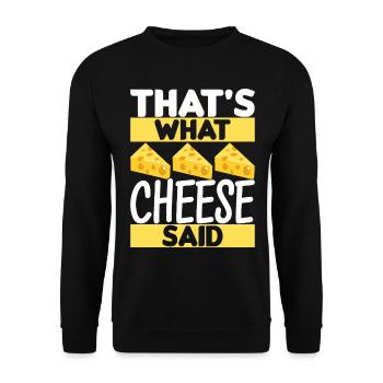 Amateurs de fromage Gouda - Sweat-shirt Unisexe - noir - Devant - Alina (178cm) & Michal (187cm)