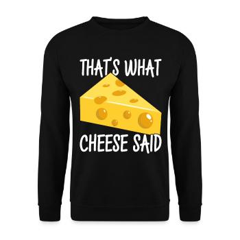 Amateurs de fromage Gouda - Sweat-shirt Unisexe - noir - Devant - Alina (178cm) & Michal (187cm)