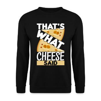 Amateurs de fromage Gouda - Sweat-shirt Unisexe - noir - Devant - Alina (178cm) & Michal (187cm)