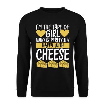 Amateurs de fromage Gouda - Sweat-shirt Unisexe - noir - Devant - Alina (178cm) & Michal (187cm)