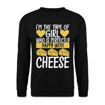 Amateurs de fromage Gouda - Sweat-shirt Unisexe - noir - Devant - Alina (178cm) & Michal (187cm)