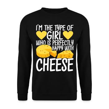 Amateurs de fromage Gouda - Sweat-shirt Unisexe - noir - Devant - Alina (178cm) & Michal (187cm)