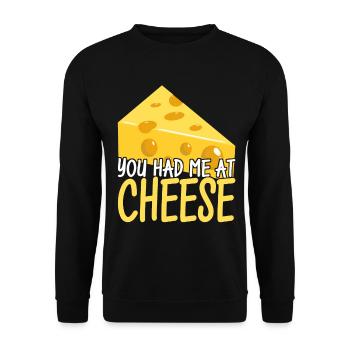 Amateurs de fromage Gouda - Sweat-shirt Unisexe - noir - Devant - Alina (178cm) & Michal (187cm)