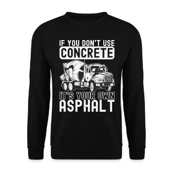 Construction workers Craftsmen Concrete workers - Unisex Sweatshirt - black - Front - Alina (178cm) & Michal (187cm)
