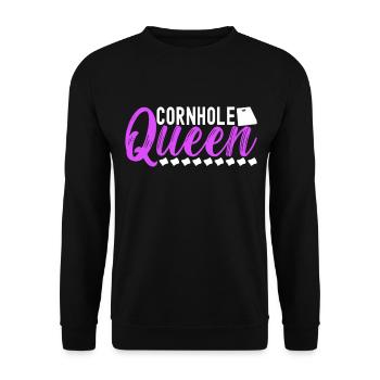 Cornhole Player Cornhole Board - Unisex Sweatshirt - black - Front - Alina (178cm) & Michal (187cm)