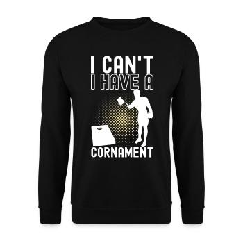Cornhole Player Cornhole Board - Unisex Sweatshirt - black - Front - Alina (178cm) & Michal (187cm)