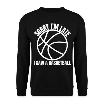 Drôle de joueur de basket-ball - Sweat-shirt Unisexe - noir - Devant - Alina (178cm) & Michal (187cm)