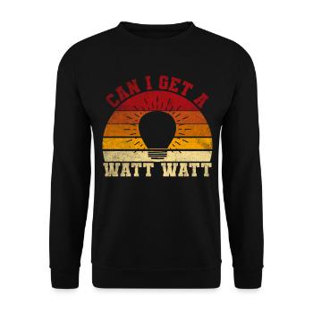 Puis-je obtenir un cadeau d’électricien drôle Watt Watt - Sweat-shirt Unisexe - noir - Devant - Alina (178cm) & Michal (187cm)